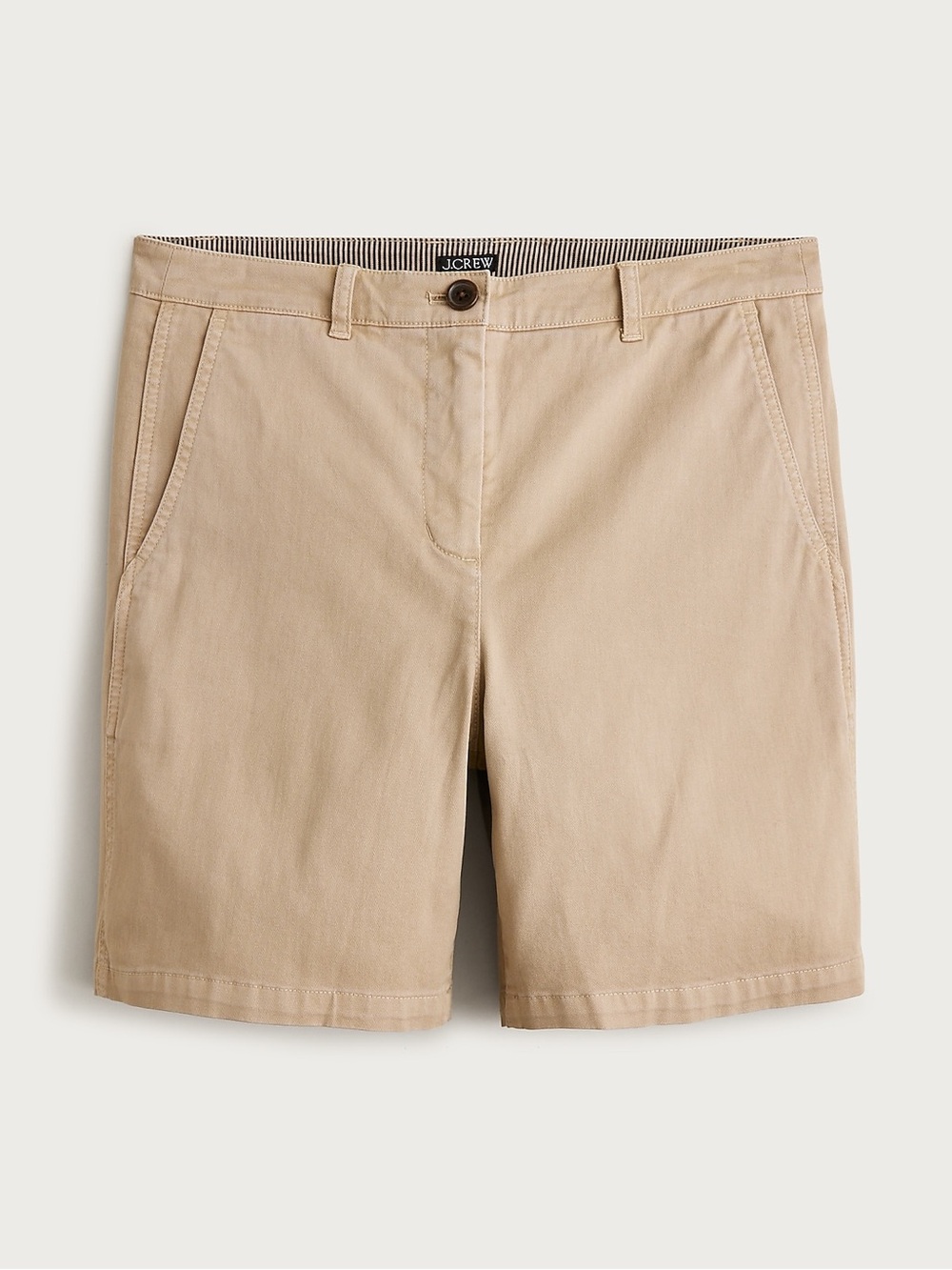J Crew 7” Heritage Chino Shorts in Khaki Size 4 Preppy Modern NWT